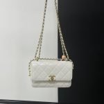 99% New Chanel 19, Double Gold Beads, White‑Gold Skin