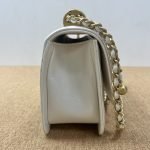 99% New Chanel 19, Double Gold Beads, White‑Gold Skin