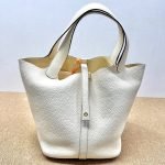 99% New HERMES Picotin 22, Cream, B Stamp