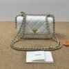 99% New Chanel 19, Double Gold Beads, White‑Gold Skin