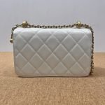 99% New Chanel 19, Double Gold Beads, White‑Gold Skin