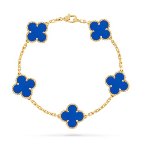 99% New Van cleef Arpels Blue 5‑Motifs Bracelet