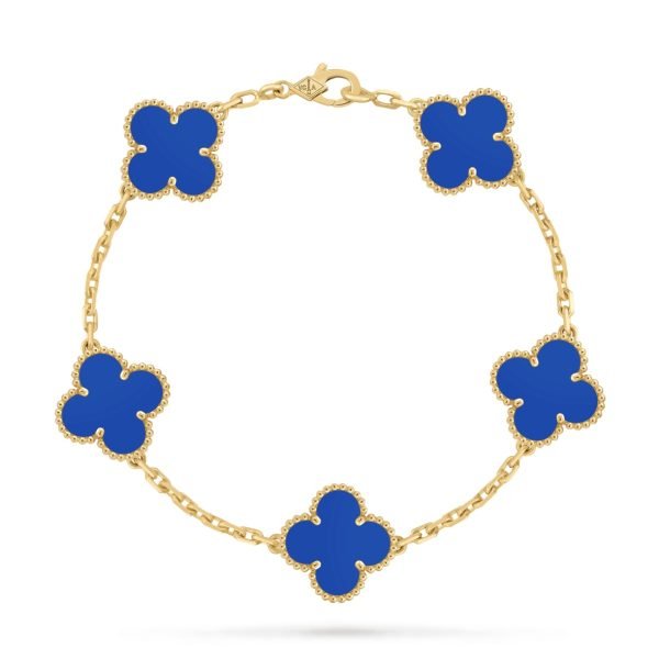 99% New Van cleef Arpels Blue 5‑Motifs Bracelet