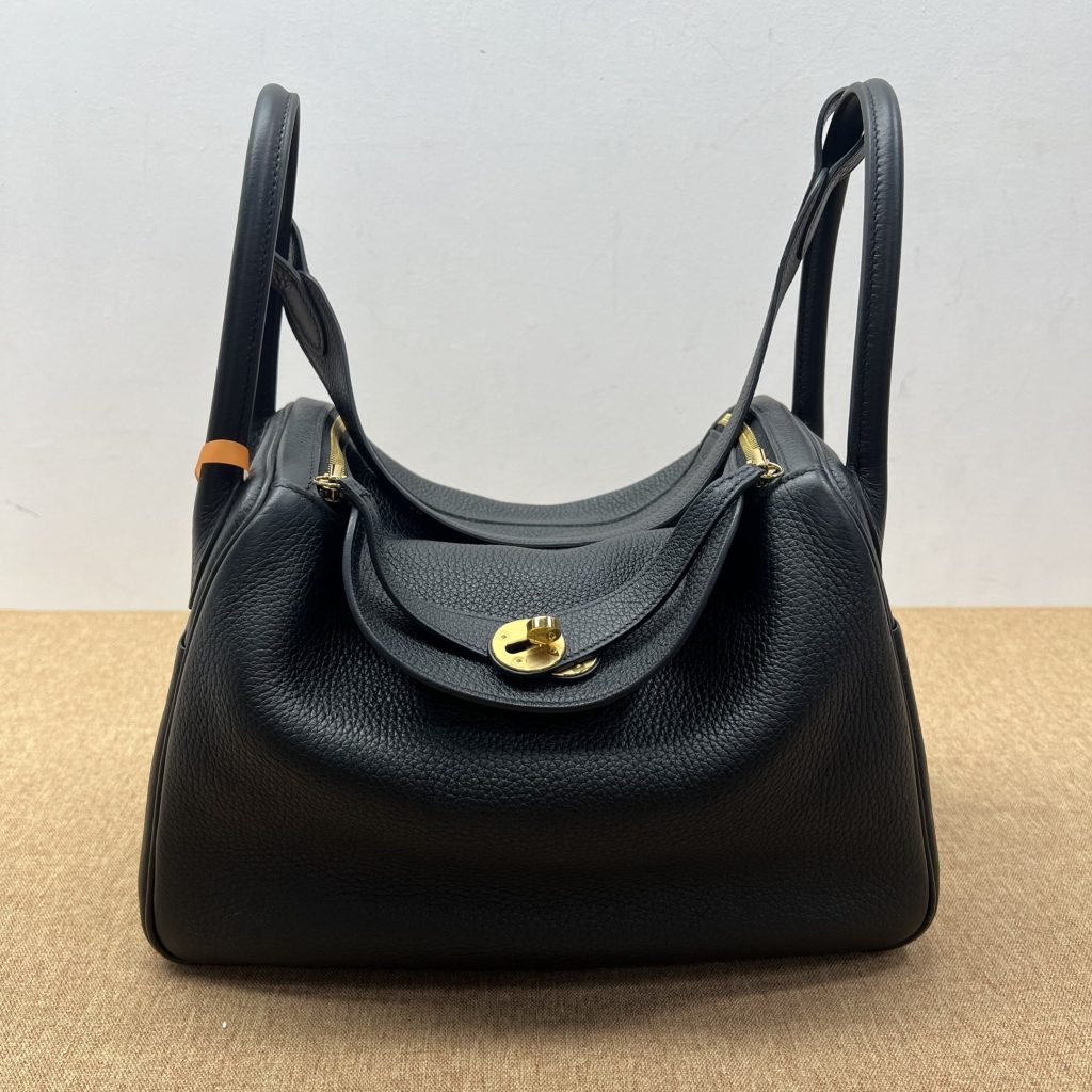 99% New Hermes Lindy 30, Black‑Gold, U Stamp