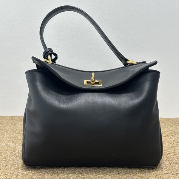 98% New Balenciaga Rodeo Mini Black‑Gold Handbag & Shoulder Bag