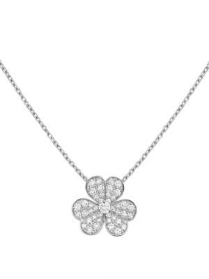 99% New VCA Frivole Mini Diamond Necklace