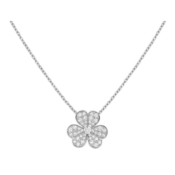 99% New VCA Frivole Mini Diamond Necklace