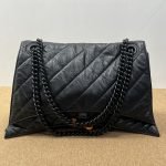 Balenciaga So Black CRUSH Hourglass Large Crossbody Bag